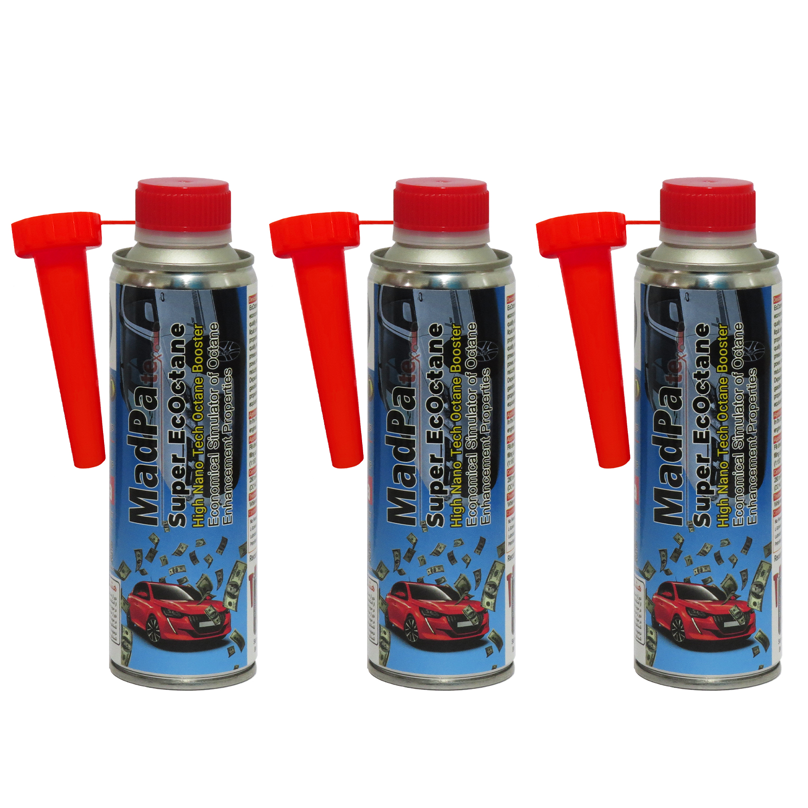 مکمل سوخت گروه مدپا مدل اکوکتان نانو اقتصادی حجم 280 میلی لیتر بسته 3 عددی