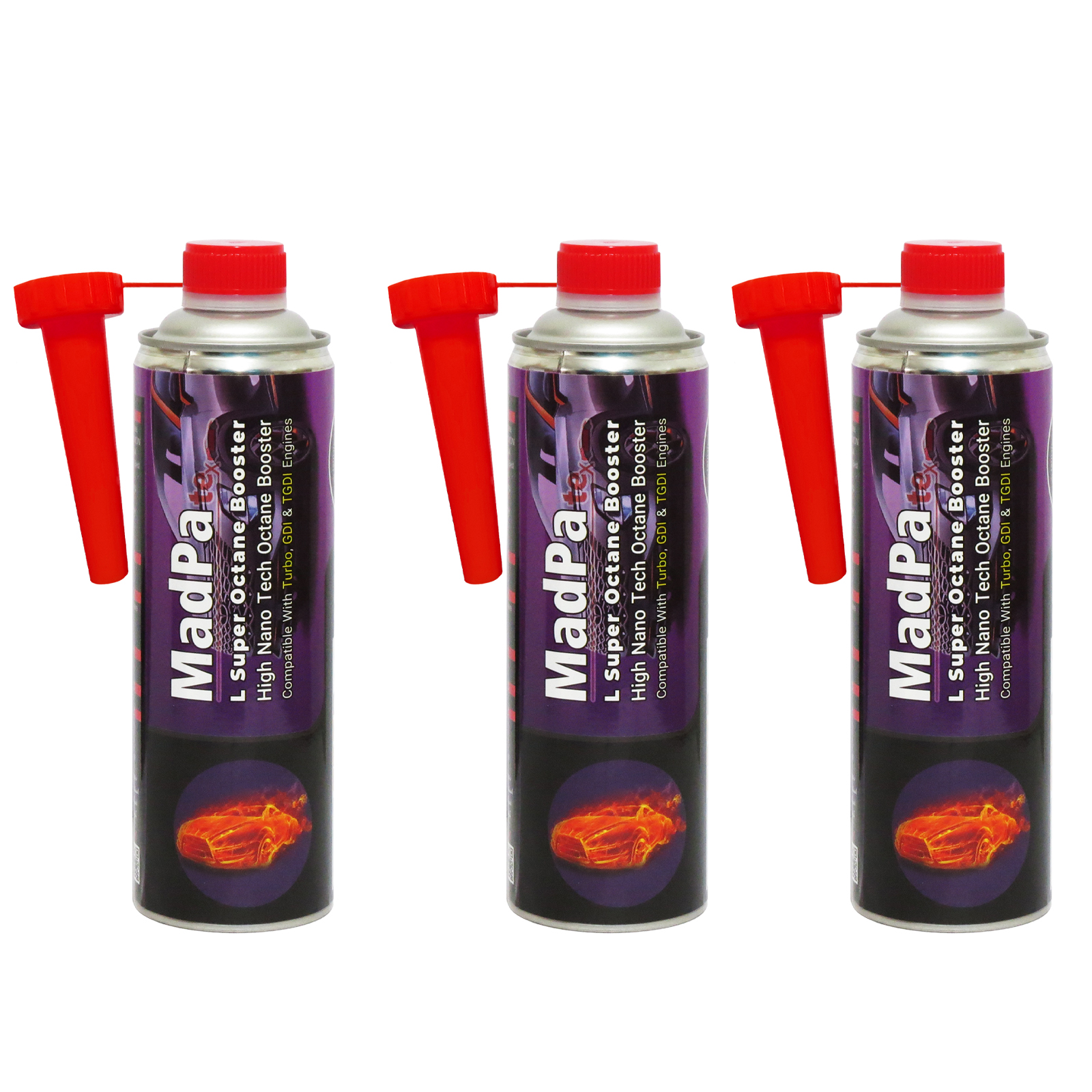 مکمل سوخت گروه مدپا مدل لارج سوپر اکتان بوستر حجم 480 میلی لیتر بسته 3 عدد