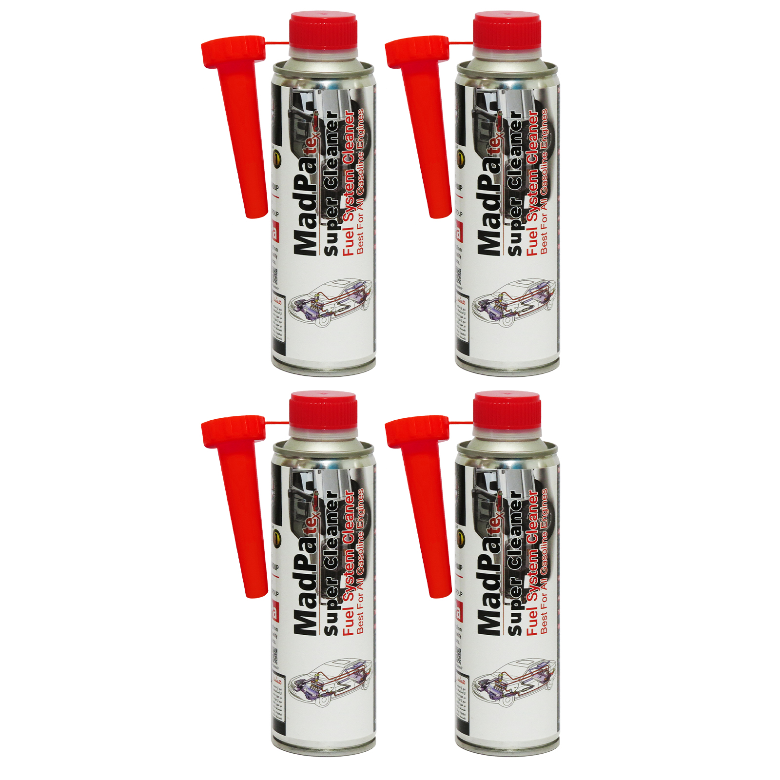 مکمل سوخت گروه مدپا مدل پتروکلینر پرو حجم 280 میلی لیتر بسته 4 عددی