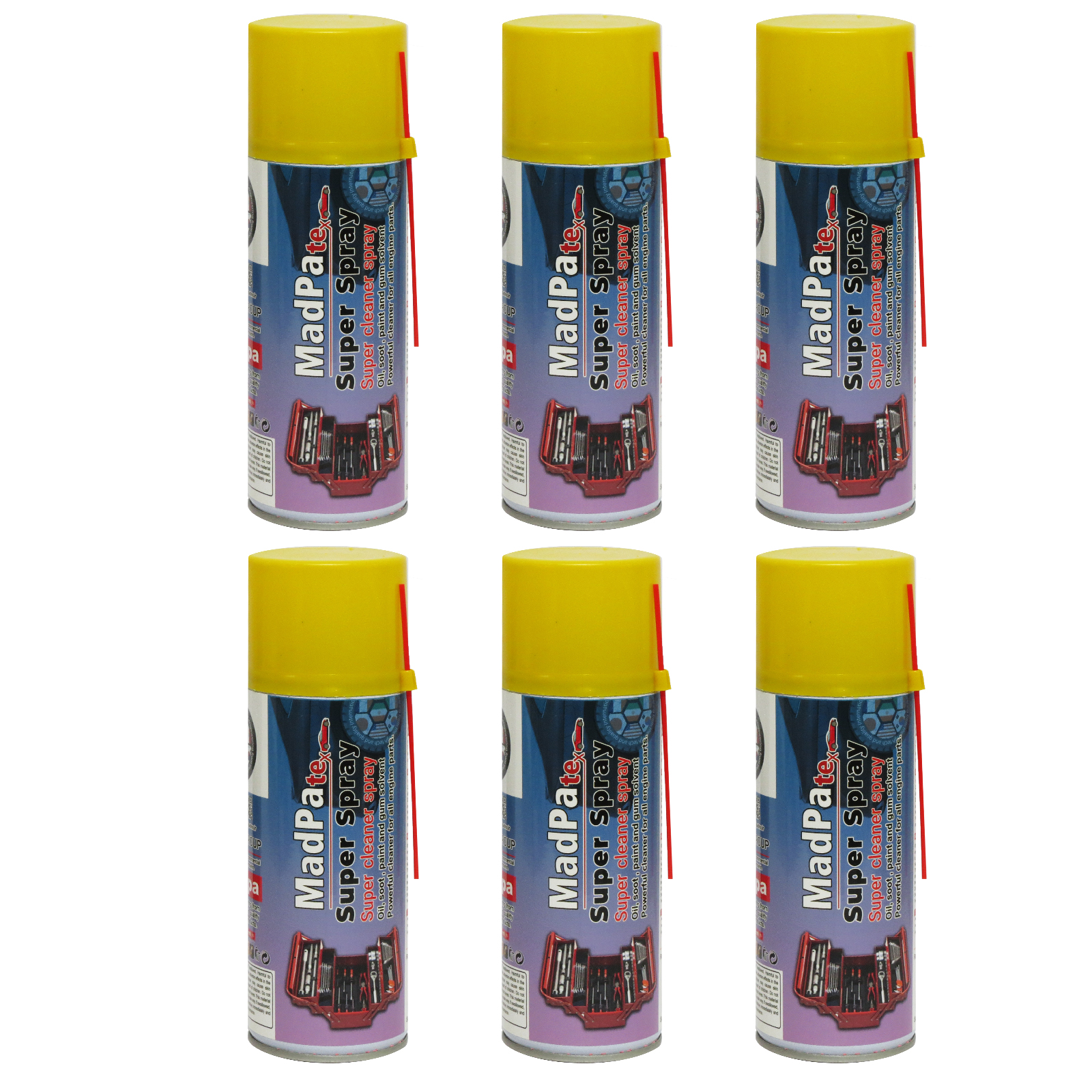 اسپری تمیز کننده انژکتور و دریچه گاز گروه مدپا مدل سوپر حجم 400 میلی لیتر بسته 6 عددی