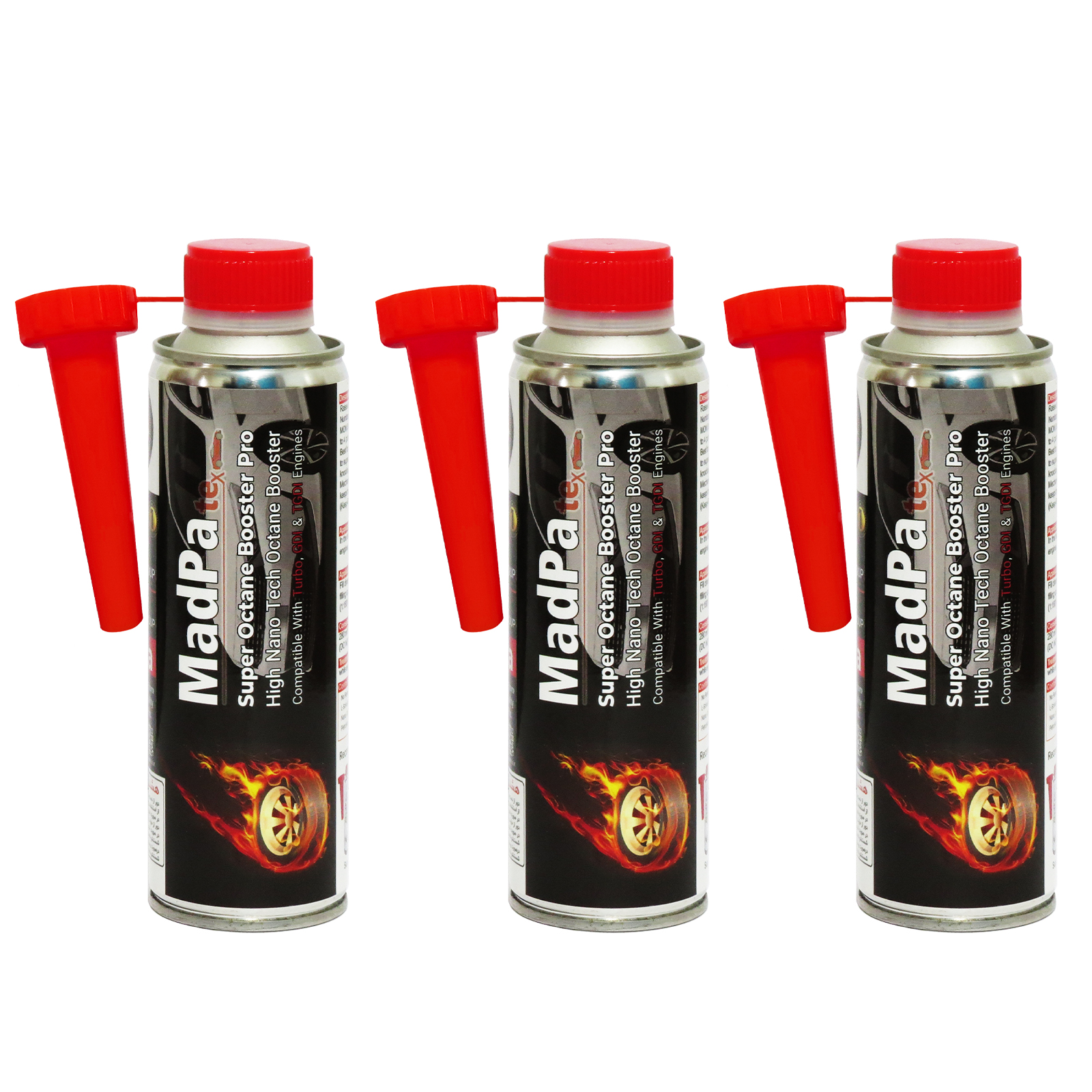 مکمل سوخت گروه مدپا مدل سوپر اکتان بوستر 280 میلی لیتر بسته 3 عددی