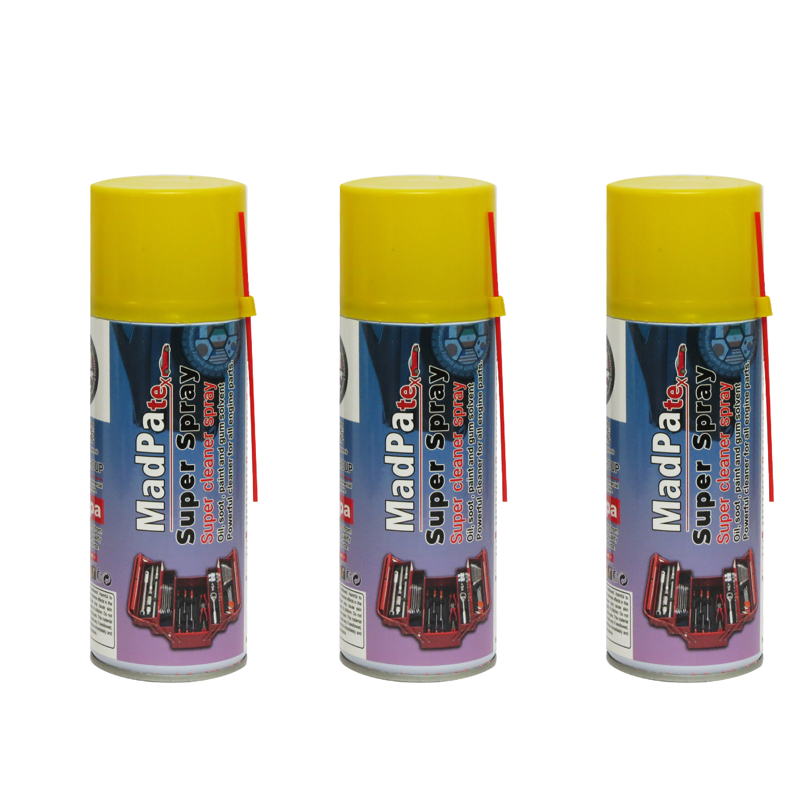 اسپری تمیز کننده انژکتور و دریچه گاز گروه مدپا مدل سوپر حجم 400 میلی لیتر بسته 3 عددی