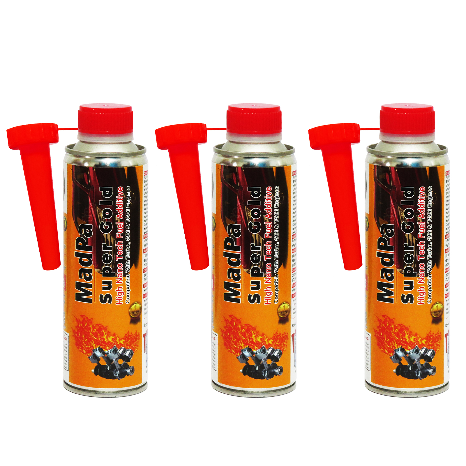 مکمل سوخت گروه مدپا مدل سوپر گلد پرو حجم 280 میلی لیتر 3 عددی