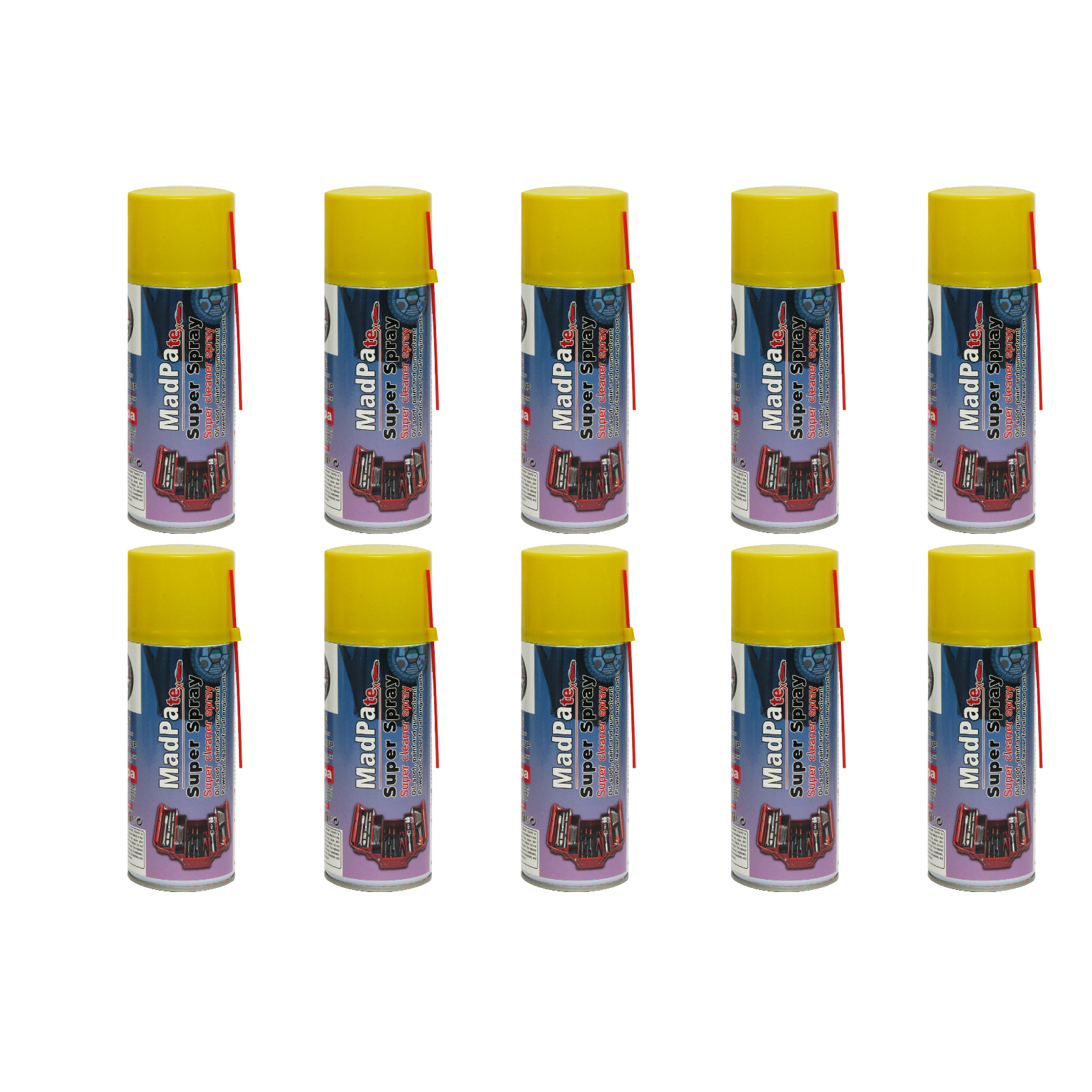 اسپری تمیز کننده انژکتور و دریچه گاز گروه مدپا مدل سوپر حجم 400 میلی لیتر بسته 10 عددی